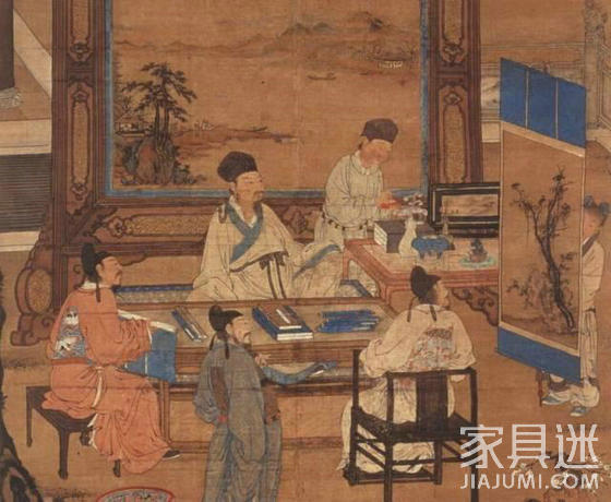 明代杨妹子《十八学士图屏之一：画》