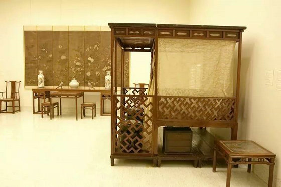 前美国加州中国古典家具博物馆室内陈列