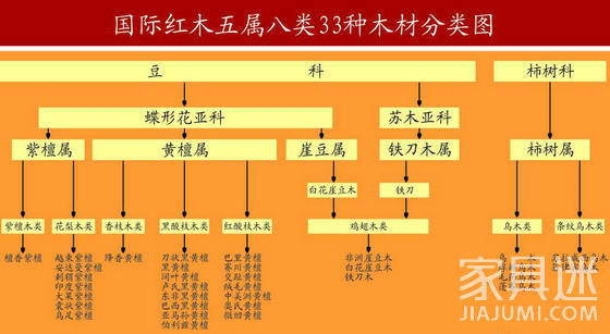 红木木材分类