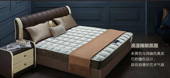 雅兰卧室套餐 舒伯特真皮床+深睡1200乳胶床垫+小夜曲床头柜1个